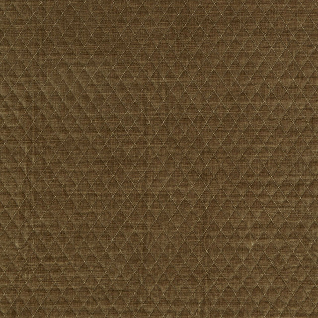 Schumacher Paley Quilted Velvet Praline Fabric - Eade's Wallpaper