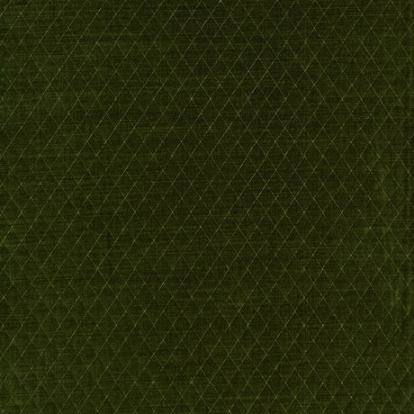 Schumacher Paley Quilted Velvet Loden Fabric - Eade's Wallpaper