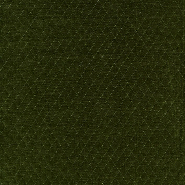 Schumacher Paley Quilted Velvet Loden Fabric - Eade's Wallpaper