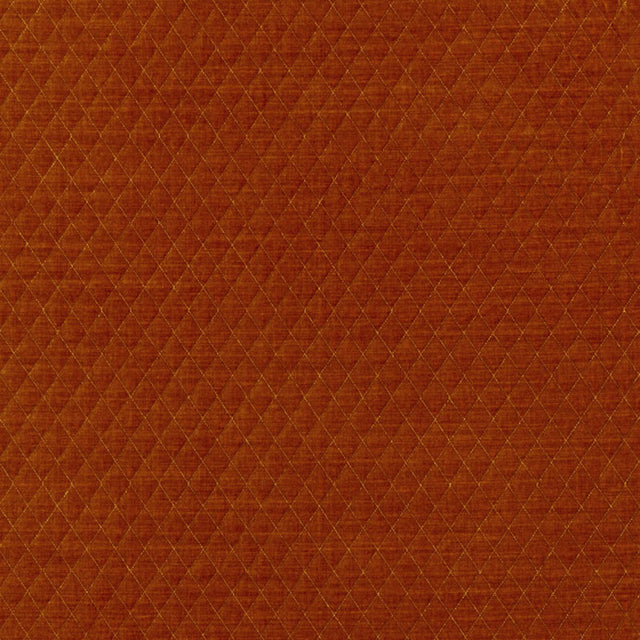 Schumacher Paley Quilted Velvet Chinese Orange Fabric - Eade's Wallpaper