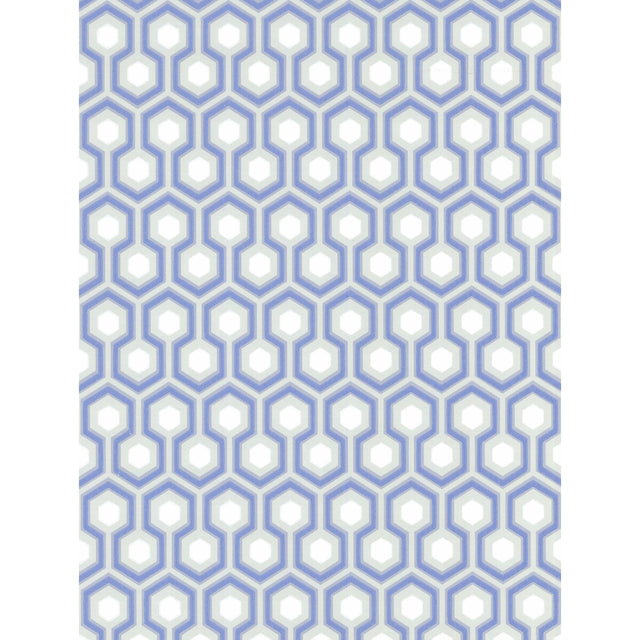 COLE & SON 66/8054.CS.0 HICKS' HEXAGON BLUE/GR Wallpaper - Eade's Wallpaper
