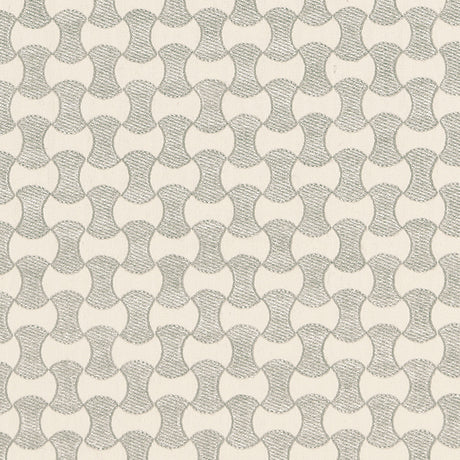 Schumacher Nolita Embroidery Zinc Fabric - Eade's Wallpaper