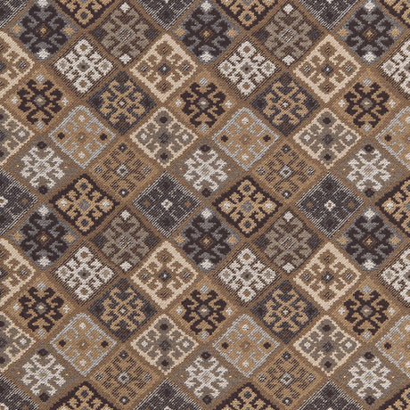 Schumacher Kilim Weave Buckskin Fabric - Eade's Wallpaper