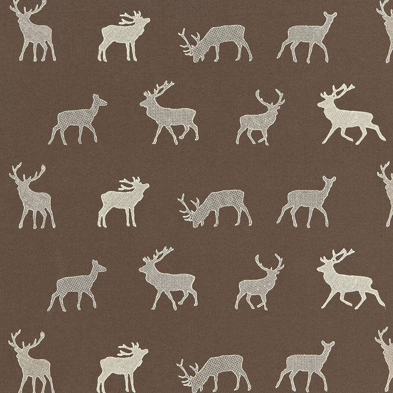 Schumacher Caribou Embroidery Java Fabric