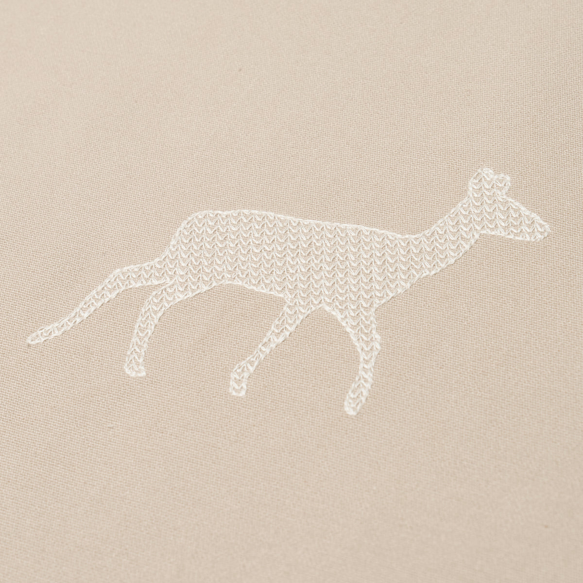 Schumacher Caribou Embroidery Parchment Fabric