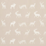 Schumacher Caribou Embroidery Parchment Fabric