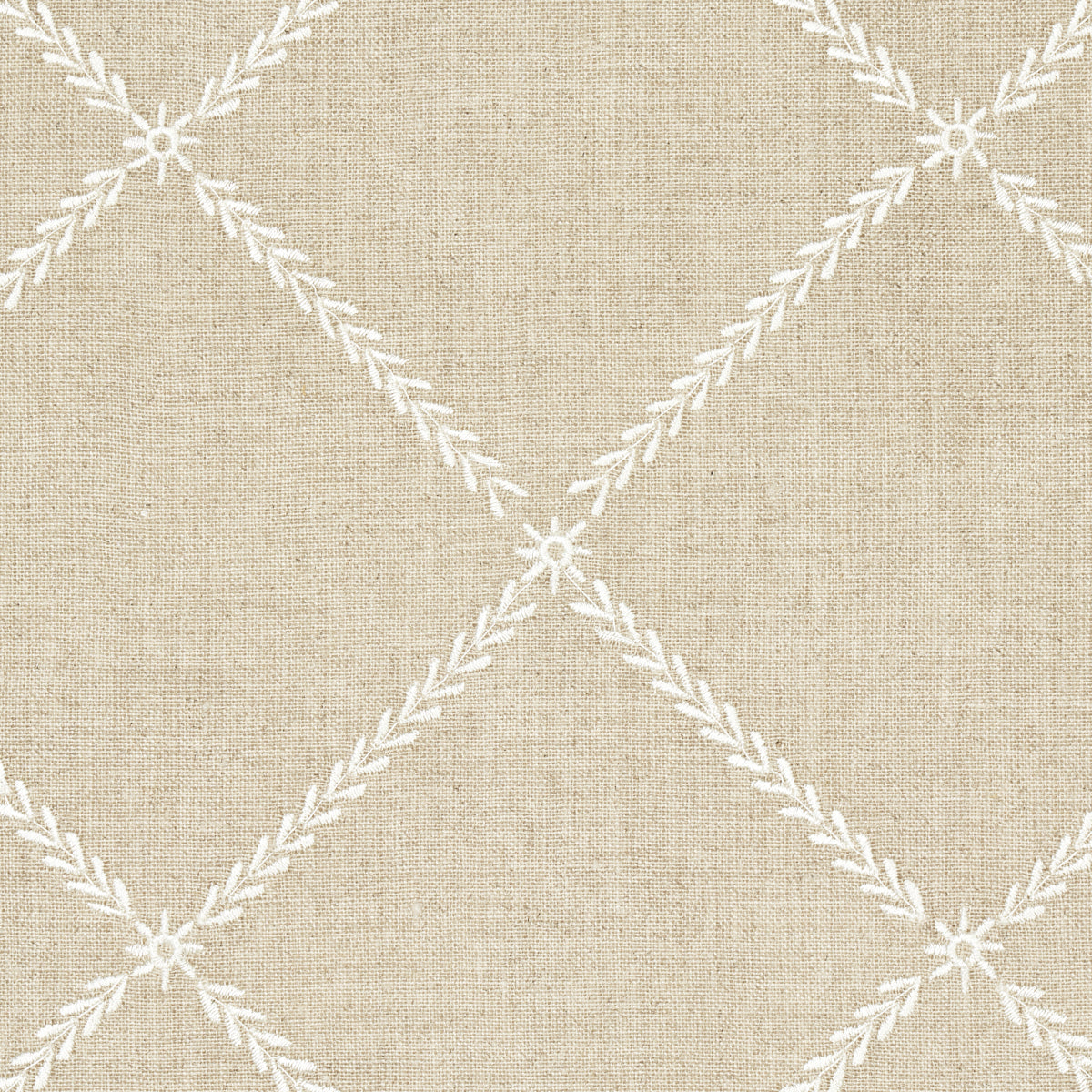 Schumacher 67181 Gemma Sheer in LINEN Fabric - FIRENZE/SHEER