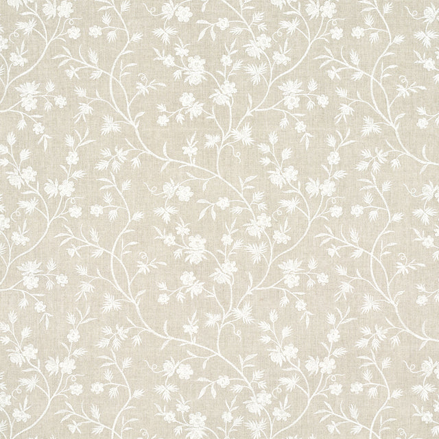 Schumacher Wildflower Embroidery Linen Fabric - Eade's Wallpaper