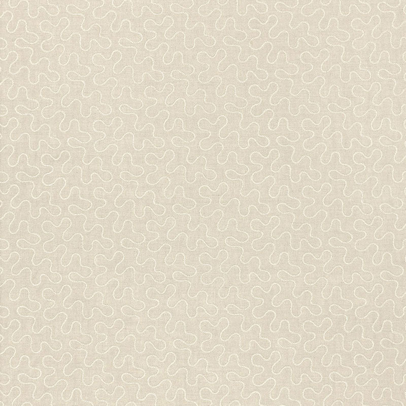 Schumacher Meander Embroidery Linen Fabric - Eade's Wallpaper