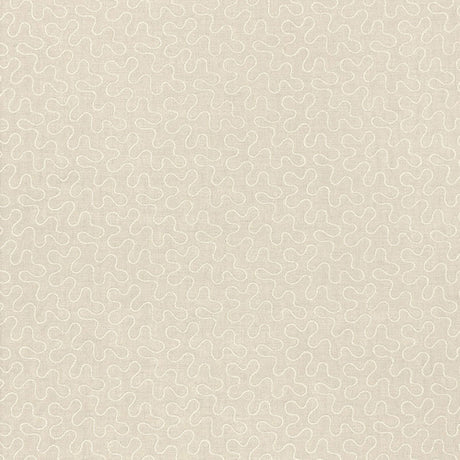 Schumacher Meander Embroidery Linen Fabric - Eade's Wallpaper