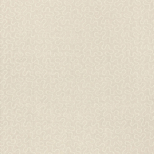Schumacher Meander Embroidery Linen Fabric - Eade's Wallpaper