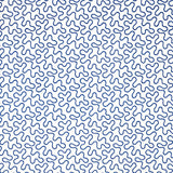Schumacher Meander Embroidery Blue On Ivory Fabric - Eade's Wallpaper