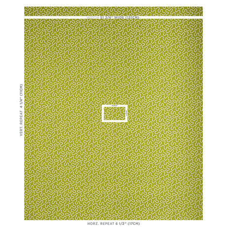 Schumacher Meander Embroidery Leaf Fabric - Eade's Wallpaper