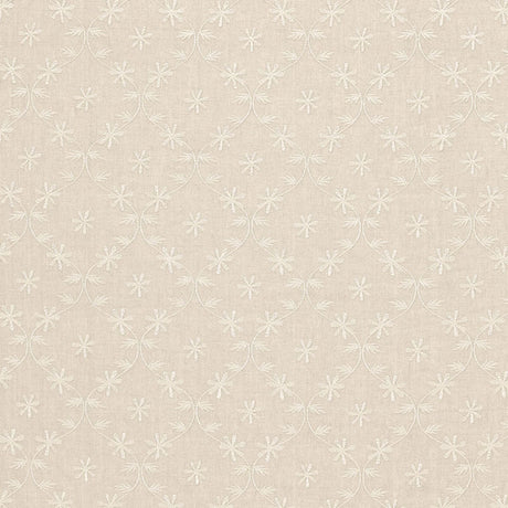 Schumacher 67621 Cellini Embroidered Sheer in LINEN Fabric -