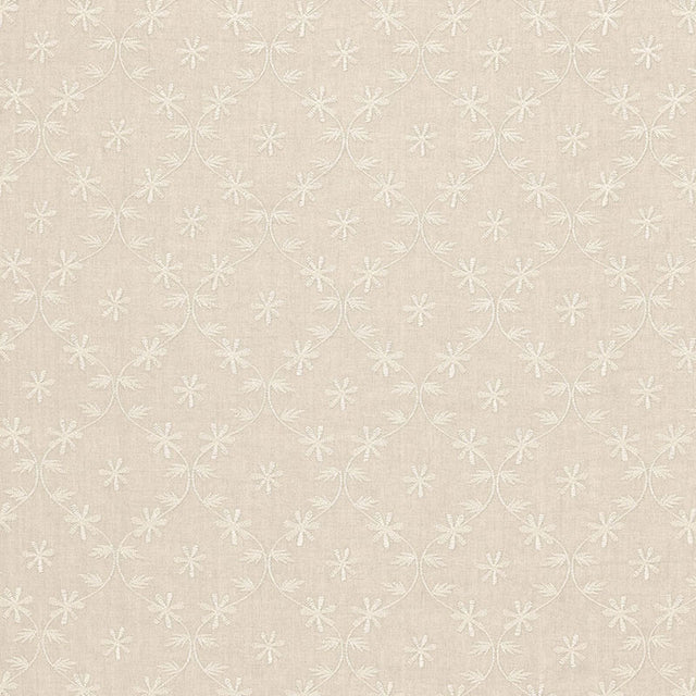 Schumacher 67621 Cellini Embroidered Sheer in LINEN Fabric -