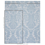 Schumacher Anna Damask Soft Blue Fabric