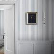 Schumacher 6860 LINEN STRIPE in BLUE Wallpaper - BORÃ…STAPET
