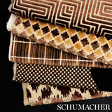 Schumacher Serenissimo Velvet Toffee Fabric - Eade's Wallpaper