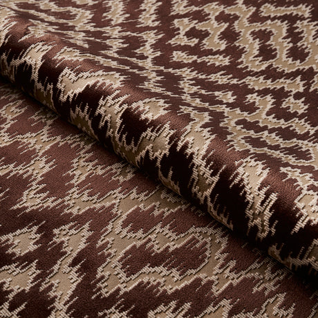 Schumacher Serenissimo Velvet Toffee Fabric - Eade's Wallpaper