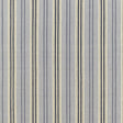 Schumacher Loire Jute Stripe Bleu Fabric - Eade's Wallpaper