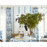 Schumacher Mandeville Embroidery Pacific Fabric - Eade's Wallpaper