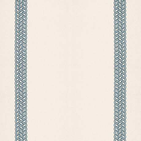 Schumacher Mandeville Embroidery Pacific Fabric - Eade's Wallpaper