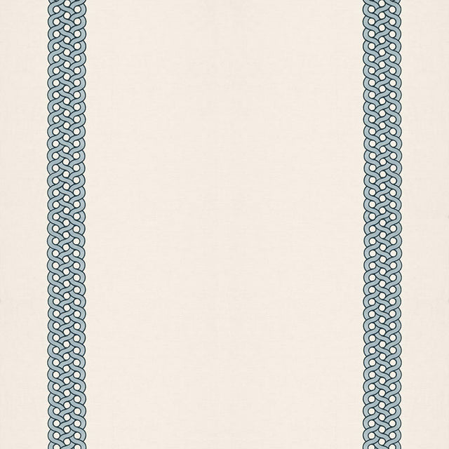 Schumacher Mandeville Embroidery Pacific Fabric - Eade's Wallpaper