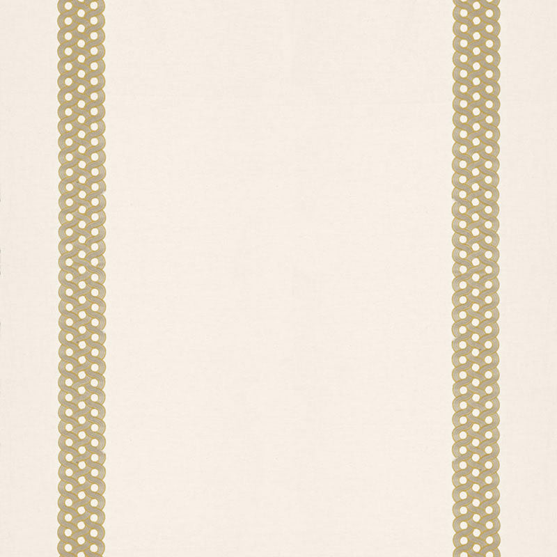 Schumacher Mandeville Embroidery Camel Fabric - Eade's Wallpaper