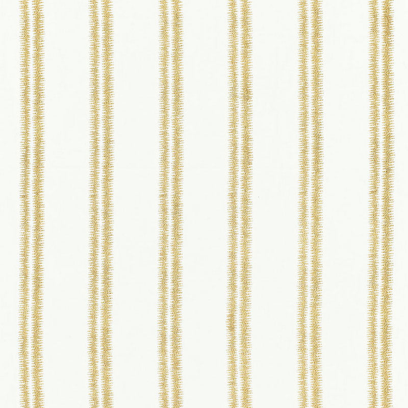 Schumacher Paloma Embroidery Gilt Fabric - Eade's Wallpaper