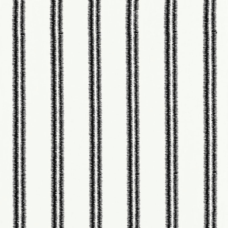 Schumacher Paloma Embroidery Ebony Fabric - Eade's Wallpaper