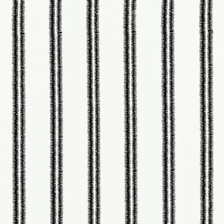 Schumacher Paloma Embroidery Ebony Fabric - Eade's Wallpaper