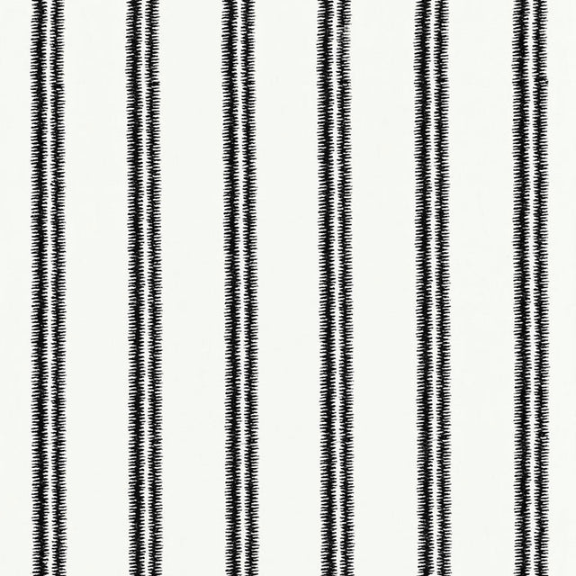 Schumacher Paloma Embroidery Ebony Fabric - Eade's Wallpaper