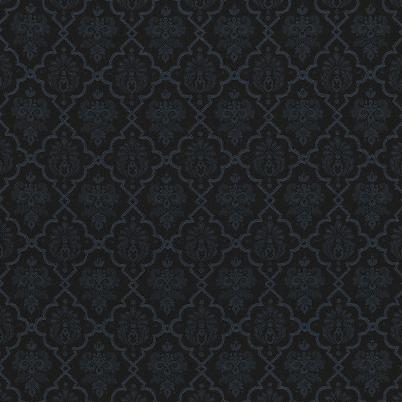 Schumacher Hedgerow Trellis Indoor/Outdoor Midnight Fabric