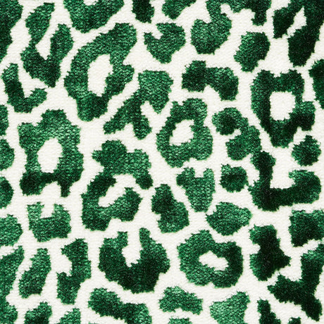 Schumacher Madeleine Velvet Emerald Fabric - Eade's Wallpaper