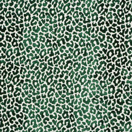 Schumacher Madeleine Velvet Emerald Fabric - Eade's Wallpaper