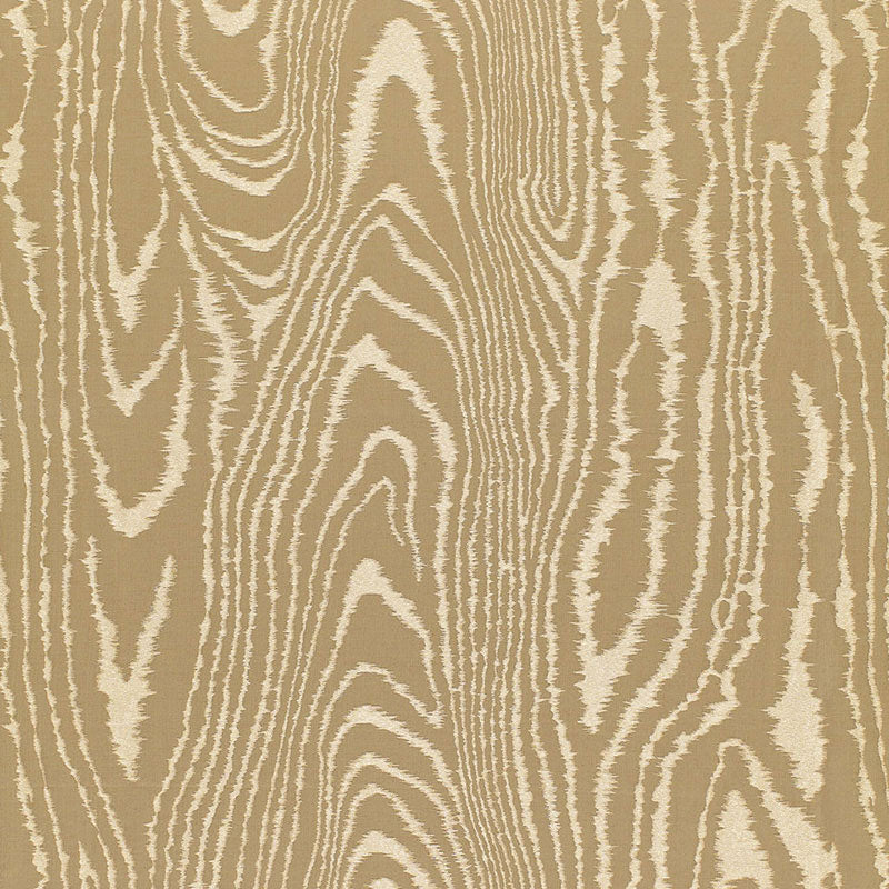 Schumacher Faux Bois Moiré Weave Bronze Fabric