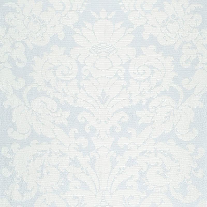 Schumacher Chateau Silk Damask Ciel Fabric