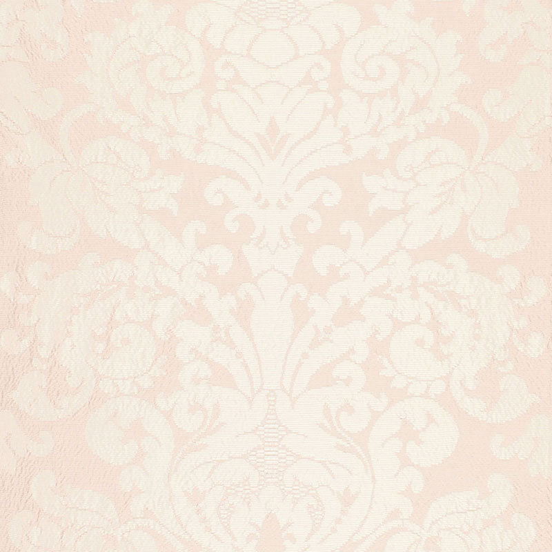 Schumacher Chateau Silk Damask Blush Fabric