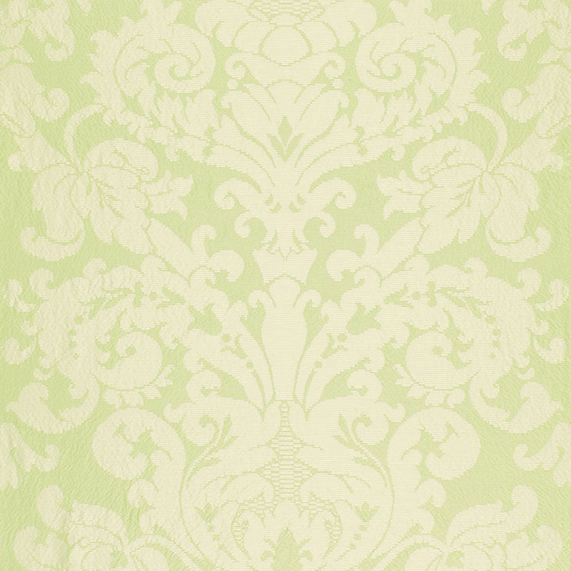 Schumacher Chateau Silk Damask Citron Fabric