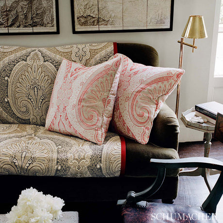 Schumacher Odalisque Grisaille Fabric - Eade's Wallpaper