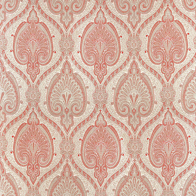 Schumacher Odalisque Cinnabar Fabric - Eade's Wallpaper