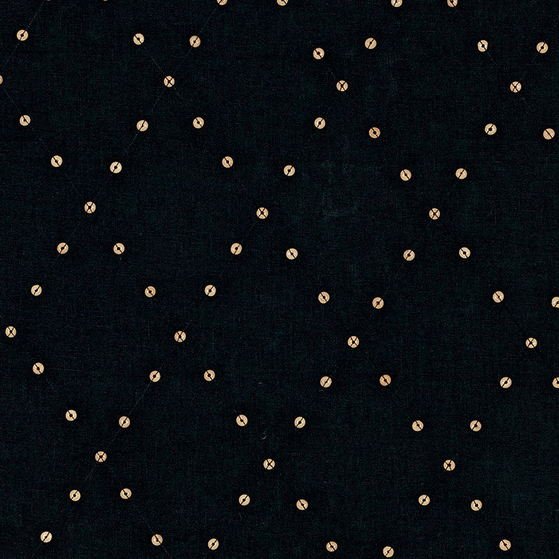 Schumacher Samoa Diamond Black Fabric - Eade's Wallpaper