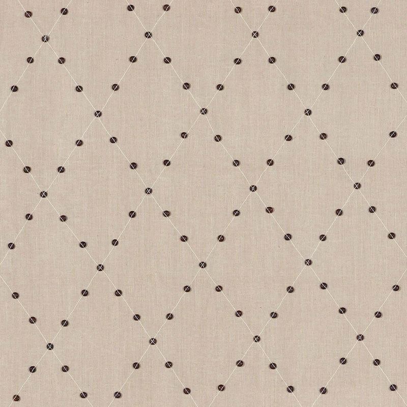 Schumacher Samoa Diamond Sea Oyster Fabric - Eade's Wallpaper