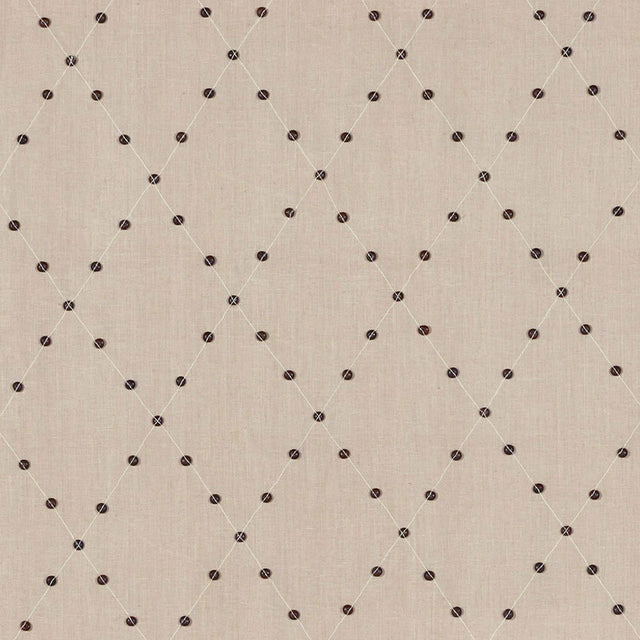 Schumacher Samoa Diamond Sea Oyster Fabric - Eade's Wallpaper