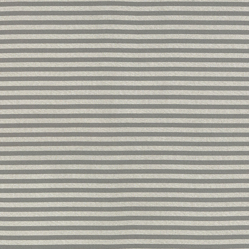Schumacher Geoffrey Metallic Stripe Mercury Fabric