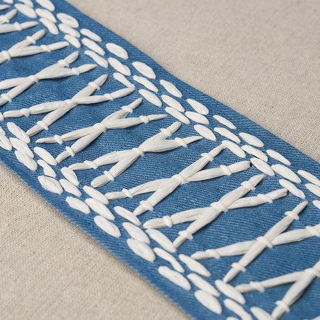 Schumacher 69305 TIKKI TAPE in BLUE Trim - MARY MCDONALD