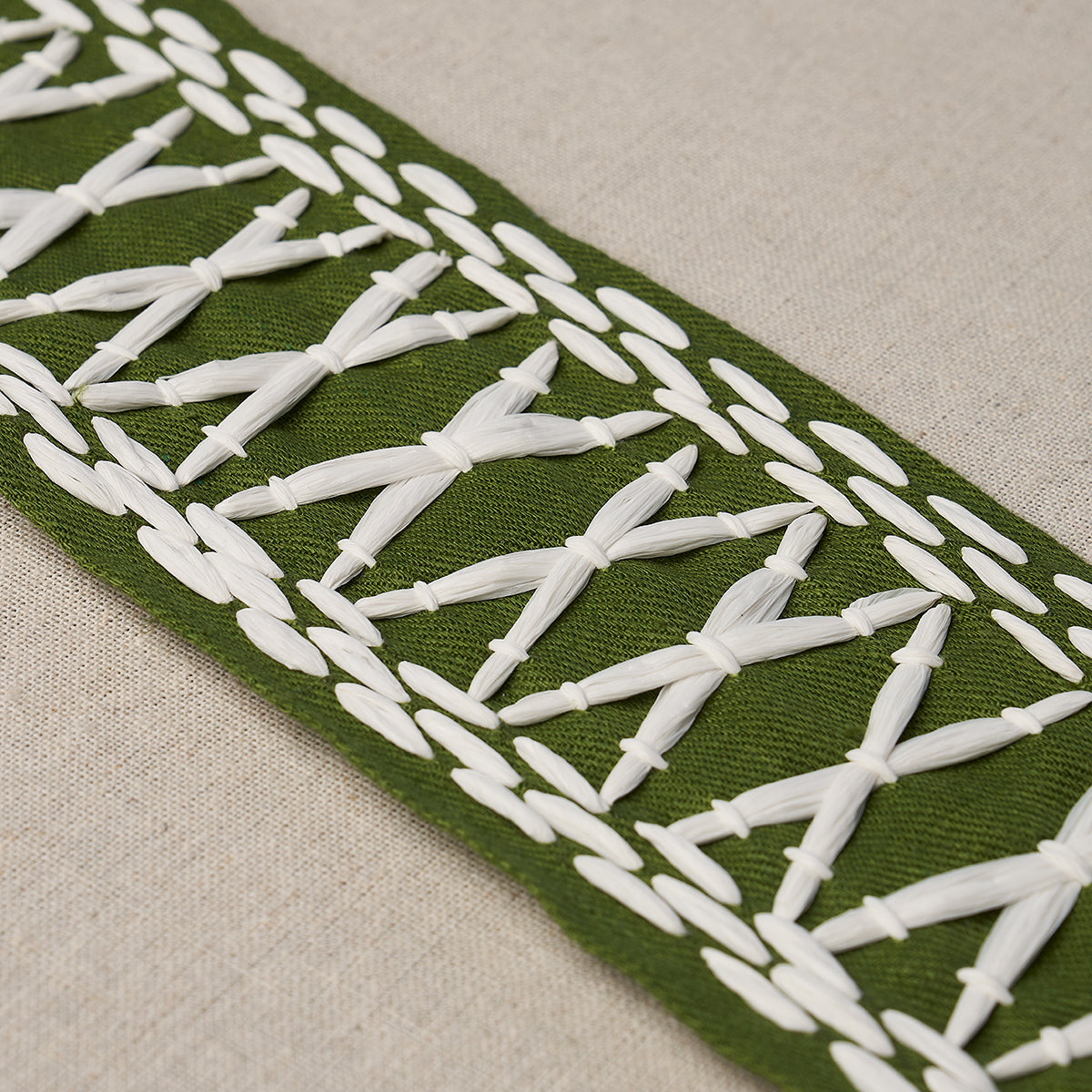 Schumacher 69306 TIKKI TAPE in GREEN Trim - MARY MCDONALD