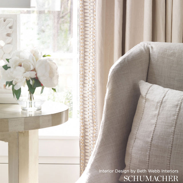 Schumacher 69311 Tahiti Tape in SEA OYSTER Trim - MARY MCDON