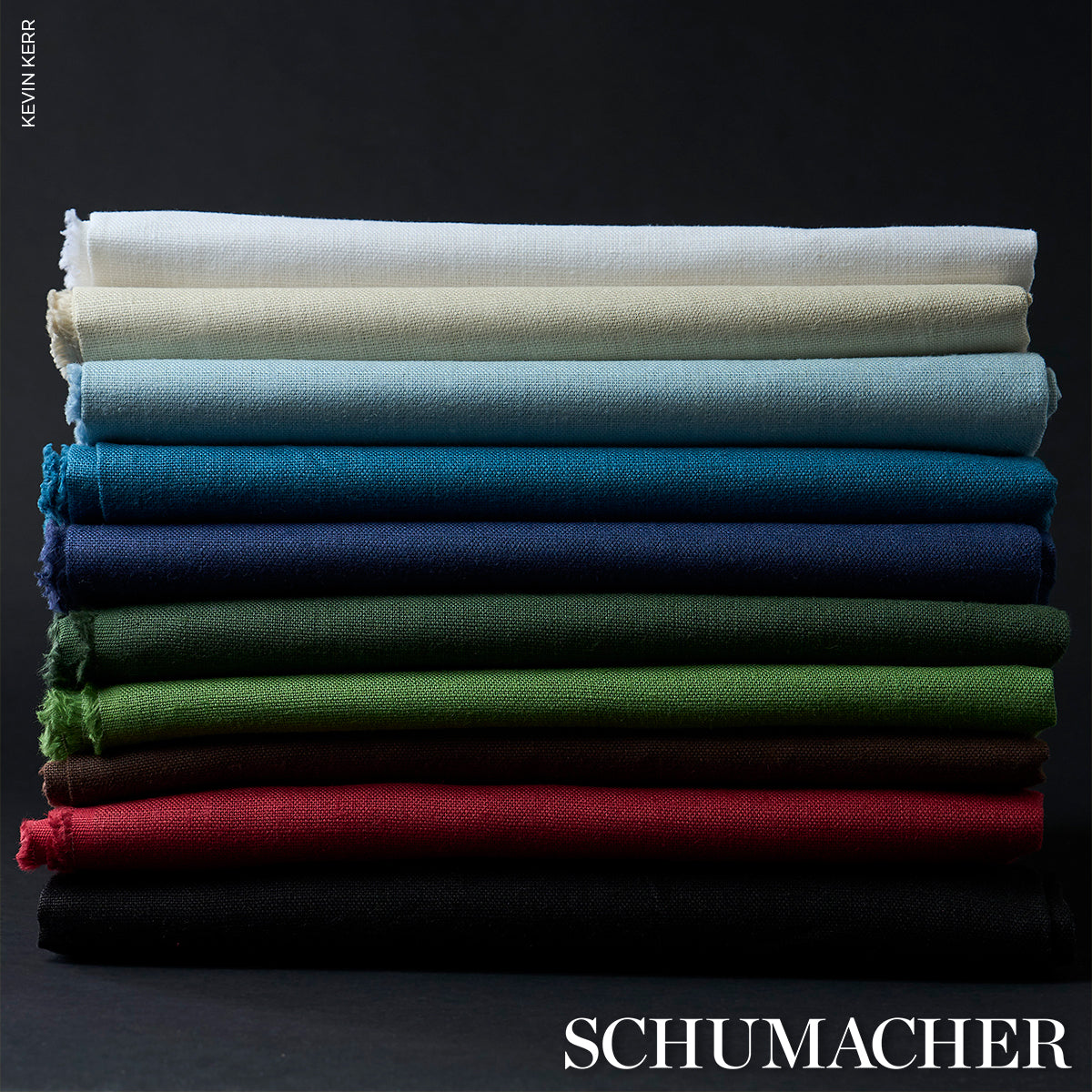 Schumacher 69345 LANGE GLAZED LINEN in VENETIAN Fabric - PER