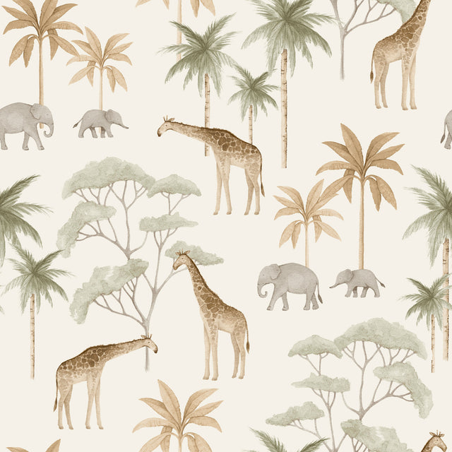 Schumacher 6939 SAVANNAH in SOFT NEUTRAL Wallpaper - BORÃ…ST